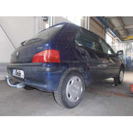 C009C GALIA Полностью оцинкованный фаркоп на Citroen Saxo 1995-2003, Peugeot 106 1995-2003. Тип шара: C (горизонтальный съемный). Установка без снятия и выреза бампер