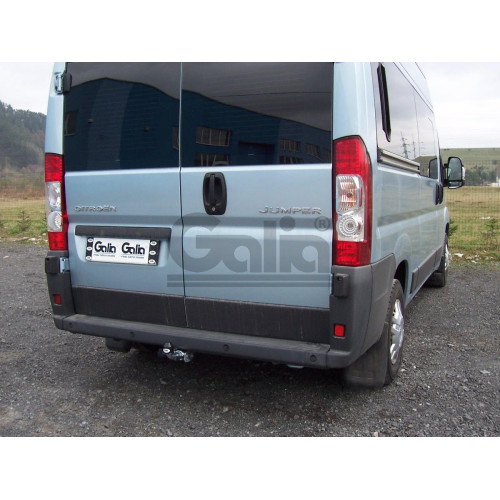 C042C GALIA Полностью оцинкованный фаркоп на Citroen Jumper 2006-, FIAT Ducato III 2006-, Peugeot Boxer 2006-, Opel Movano 2021-, Toyota Proace Max 2024- L1, L2, L3, L4. Тип шара: C (горизонтальный съемный). Установка без выреза бампера. Нагрузки: 3000/15