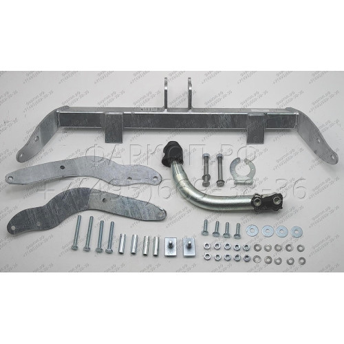 C047A GALIA Полностью оцинкованный фаркоп на Citroen Xsara Picasso 2000-2010. Особенности: с 2006- необходим блок согласования. Тип шара: A. Установка без снятия и выреза бампера. Нагрузки: 1300/80 кг, масса фаркопа 14,02 кг