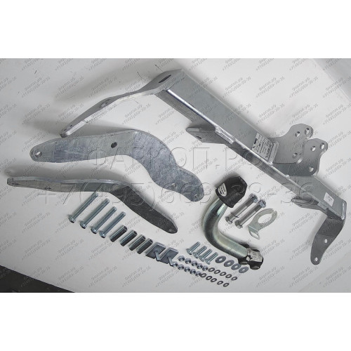 C047A GALIA Полностью оцинкованный фаркоп на Citroen Xsara Picasso 2000-2010. Особенности: с 2006- необходим блок согласования. Тип шара: A. Установка без снятия и выреза бампера. Нагрузки: 1300/80 кг, масса фаркопа 14,02 кг