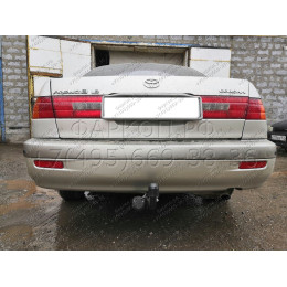 H.T45.A HALTY Фаркоп на Toyota Corona Premio 1996-2001, Toyota Carina T210 1996-2001. Требуется подрезка бампера. Тип шара: A. Нагрузки: 500/50 кг, масса фаркопа 12,9 кг