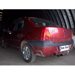 D033C GALIA Полностью оцинкованный фаркоп на Renault Logan седан 2005-2014. Тип шара: C (горизонтальный съемный). Установка без снятия и выреза бампера. Нагр