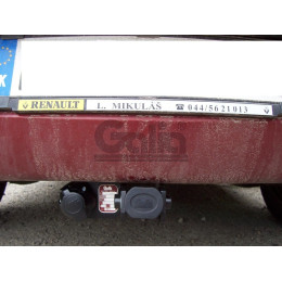 D033C GALIA Полностью оцинкованный фаркоп на Renault Logan седан 2005-2014. Тип шара: C (горизонтальный съемный). Установка без снятия и выреза бампера. Нагр