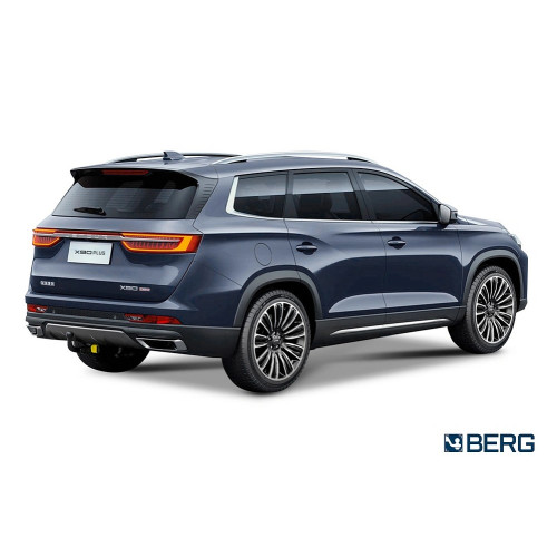 F.0919.003 BERG Фаркоп на Jetour X70 Plus 2023-, Jetour X90 Plus 2023-, Soueast s07 2024-, Soueast s09 2024-. Требуется подрезка бампера. Тип шара: VM (быстросъемный). Нагрузки: 1500/75 кг, масса фаркопа 21,5 кг (без электрики в комплекте)