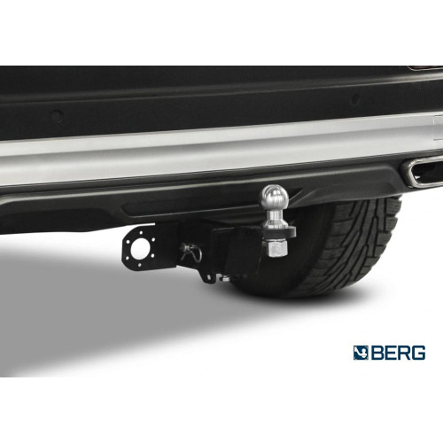 F.1911.002 BERG Фаркоп на Belgee X70 2024-, Geely Atlas Pro 2021-2024 без подрезки бампера. Тип шара: E. Нагрузки: 1500/75 кг, масса фаркопа 16 кг (без электрики в комплекте)