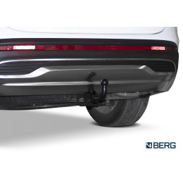 F.2315.001 BERG Фаркоп на Hyundai Santa Fe 2021-2023. Требуется подрезка бампера. Тип шара: A. Нагрузки: 2000/75 кг, масса фаркопа 18 кг (без электрики в комплекте)