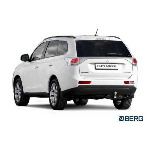 F.4013.002 BERG Фаркоп на Mitsubishi Outlander 2012-2022. Требуется подрезка бампера. Тип шара: E. Нагрузки: 1800/75 кг, масса фаркопа 23 кг (без электрики в комплекте)