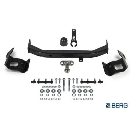 F.4015.002 BERG Фаркоп на Mitsubishi Pajero Sport 2008-2016, 2016-2021 без снятия и подрезки бампера. Тип шара: F. Нагрузки: 2000/75 кг, масса фаркопа 16,8 кг (без электрики в к