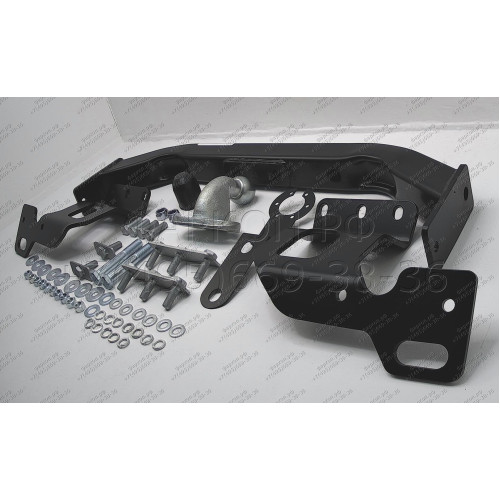 F.4015.002 BERG Фаркоп на Mitsubishi Pajero Sport 2008-2016, 2016-2021 без снятия и подрезки бампера. Тип шара: F. Нагрузки: 2000/75 кг, масса фаркопа 16,8 кг (без электрики в комплекте)
