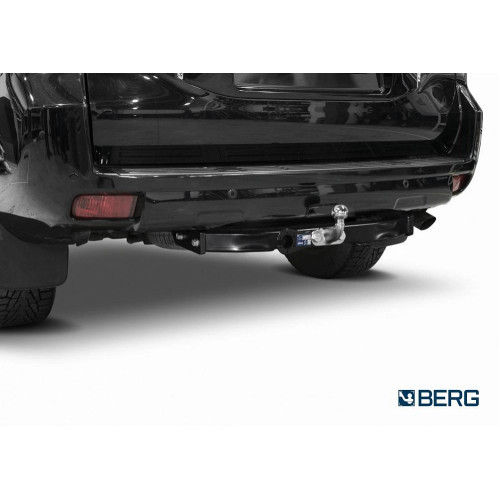 F.5714.001 BERG Фаркоп на Toyota Land Cruiser Prado 120 2002-2009, Prado 150 (кроме Black Onyx) 2009-2023, Lexus GX470 2003-2009, Lexus GX460 2009-2023 без снятия и подрезки бампера. Тип шара: F. Нагрузки: 1500/75 кг, масса фаркопа 21 кг (без электрики в 
