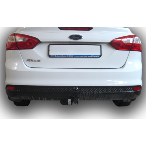 F102-A Лидер-плюс ТСУ для Ford Focus 2 седан 2004-2011 (без выреза бампера), Ford Focus 3 седан 2011-2018 (необходима подрезка бампера). Нагрузки: 1100/75 кг, масса фаркопа 14,44 кг (без электрики в комплекте)