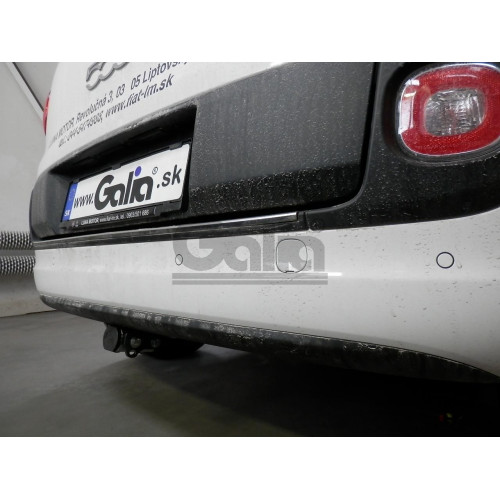 F117A GALIA Полностью оцинкованный фаркоп на FIAT 500L 2012-2022. Подрозетник убирается за бампер. Тип шара: A. Невидимый вырез бампера. Нагрузки: 1200/85 кг, масса фаркопа 12,52 кг