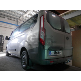 F124C GALIA Полностью оцинкованный фаркоп на Ford Tourneo Custom 2012-2022, Ford Transit Custom 2012-2022. Тип шара: C (горизонтальный съемный). Установка без снятия и вырез