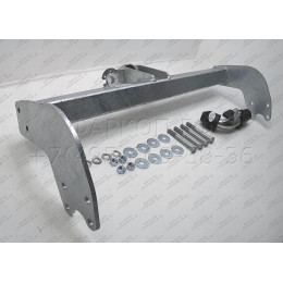 F124C GALIA Полностью оцинкованный фаркоп на Ford Tourneo Custom 2012-2022, Ford Transit Custom 2012-2022. Тип шара: C (горизонтальный съемный). Установка без снятия и вырез