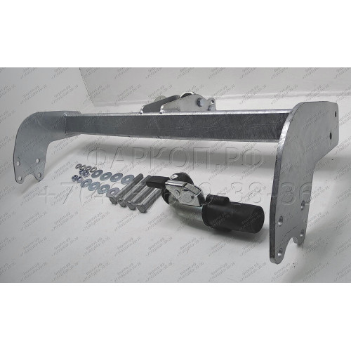 F124C GALIA Полностью оцинкованный фаркоп на Ford Tourneo Custom 2012-2022, Ford Transit Custom 2012-2022. Тип шара: C (горизонтальный съемный). Установка без снятия и выреза бампера. Нагрузки: 2800/120 кг, масса фаркопа 16,97 кг