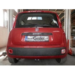 F128C GALIA Полностью оцинкованный фаркоп на FIAT Panda 2012-2022, Lancia Ypsilon 2011-2024. Тип шара: C (горизонтальный съемный). Без выреза бампера. Нагрузки: 1200/75 кг,