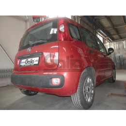 F128C GALIA Полностью оцинкованный фаркоп на FIAT Panda 2012-2022, Lancia Ypsilon 2011-2024. Тип шара: C (горизонтальный съемный). Без выреза бампера. Нагрузки: 1200/75 кг,