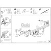 F128C GALIA Полностью оцинкованный фаркоп на FIAT Panda 2012-2022, Lancia Ypsilon 2011-2024. Тип шара: C (горизонтальный съемный). Без выреза бампера. Нагрузки: 1200/75 кг, масса фаркопа 15,17 кг