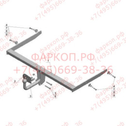FD 20 AVTOS Фаркоп на Ford Focus II седан 2004-2011 без подрезки бампера. Тип шара: A. Нагрузки: 1500/75 кг, масса фаркопа 14,5 кг (без электрики в комплекте)