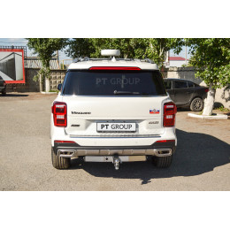 GAC-19-991124.00 PT GROUP Распродажа! Фаркоп с нержавеющей накладкой на GAC GS8 2019-2023 без подрезки бампера. Тип шара: E (легкосъемный шар под квадрат). Нагру