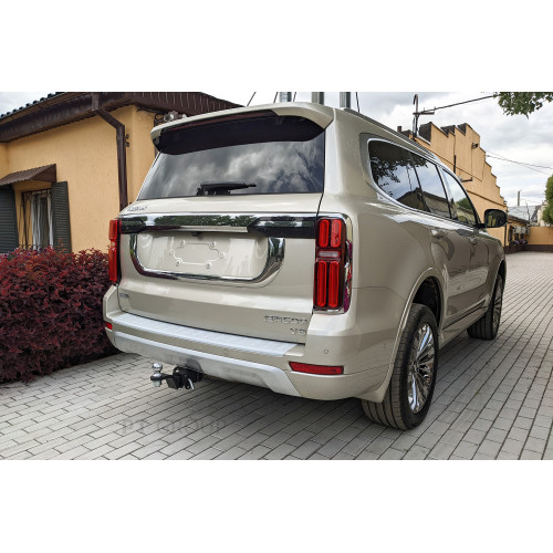GWS-23-991122.00 PT GROUP Фаркоп на Tank 500 2023-, Haval H9 2024-, Haval H5 2024- без подрезки бампера. Тип шара: E (легкосъемный шар под квадрат). Нагрузки: 3025/75 кг, масса фаркопа 9,8 кг (без электрики в комплекте)
