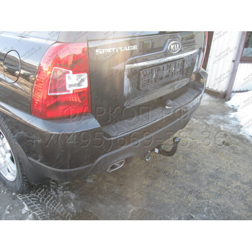 H-279 STEINHOF Фаркоп на Hyundai Tucson 2004-2010, Kia Sportage II 01/2005-07/2010. Требуется подрезка бампера. Тип шара: AH (горизонтальное быстросъемное крепление шара на ключе). Нагрузки: 1800/75 кг, масса фаркопа 25,2 кг (без электрики в комплекте)