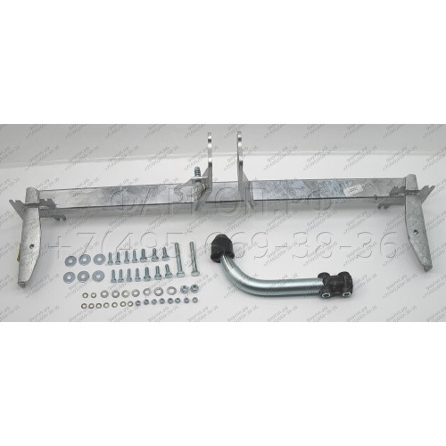 H054A GALIA Полностью оцинкованный фаркоп на Hyundai Sonata EF 1999-2005. Подрозетник убирается за бампер. Тип шара: A. Невидимый вырез бампера. Нагрузки: 1700/75 кг, масса фаркопа 21,5 кг