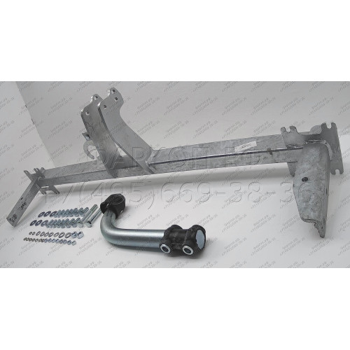 H054A GALIA Полностью оцинкованный фаркоп на Hyundai Sonata EF 1999-2005. Подрозетник убирается за бампер. Тип шара: A. Невидимый вырез бампера. Нагрузки: 1700/75 кг, масса фаркопа 21,5 кг