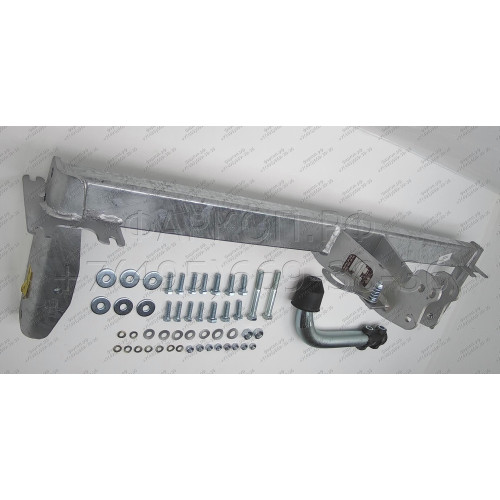H054A GALIA Полностью оцинкованный фаркоп на Hyundai Sonata EF 1999-2005. Подрозетник убирается за бампер. Тип шара: A. Невидимый вырез бампера. Нагрузки: 1700/75 кг, масса фаркопа 21,5 кг