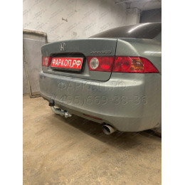 H057A GALIA Полностью оцинкованный фаркоп на Honda Accord седан CL7 2003-2008. Тип шара: A. Подрезка бампера. Нагрузки: 1500/70 кг, масса фаркопа 20,02 кг