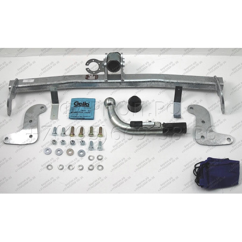 H085C GALIA Полностью оцинкованный фаркоп на Hyundai i40 седан/универсал 2012-2019. Тип шара: C (горизонтальный съемный). Без выреза бампера. Нагрузки: 1800/85 кг, масса фаркопа 16,57 кг