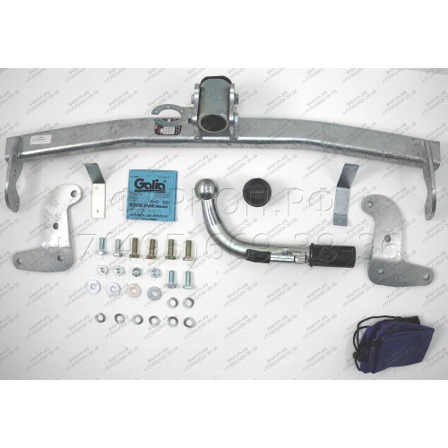 H085C GALIA Полностью оцинкованный фаркоп на Hyundai i40 седан/универсал 2012-2019. Тип шара: C (горизонтальный съемный). Без выреза бампера. Нагрузки: 1800/85 кг, масса фаркопа 16,57 кг