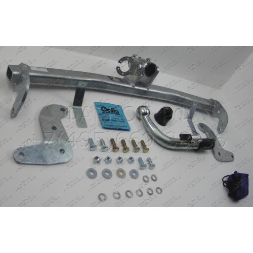 H085C GALIA Полностью оцинкованный фаркоп на Hyundai i40 седан/универсал 2012-2019. Тип шара: C (горизонтальный съемный). Без выреза бампера. Нагрузки: 1800/85 кг, масса фаркопа 16,57 кг