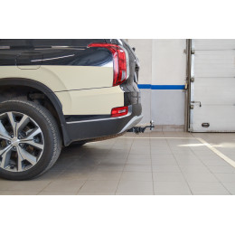 HPL-20-991122.00 PT GROUP Фаркоп на Hyundai Palisade 2021- (cборка РФ, Корея) без подрезки бампера. Тип шара: E (легкосъемный шар под квадрат). Нагрузки: 2000/75 кг, масс