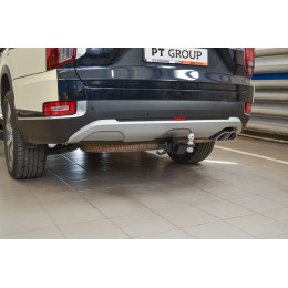 HPL-20-991122.00 PT GROUP Фаркоп на Hyundai Palisade 2021- (cборка РФ, Корея) без подрезки бампера. Тип шара: E (легкосъемный шар под квадрат). Нагрузки: 2000/75 кг, масс