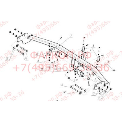 HY 24 AVTOS Фаркоп на Hyundai Santa Fe 2006-2012. Необходима подрезка бампера. Тип шара: A. Нагрузки: 2000/100 кг, масса фаркопа 20 кг (без электрики в комплекте)