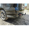 H.H02.A HALTY Фаркоп на Honda Elysion, кроме авто с 2 выхлопными трубами 2004-2013. Требуется подрезка бампера. Тип шара: A. Нагрузки: 750/75 кг, масса фаркопа 16,6 кг