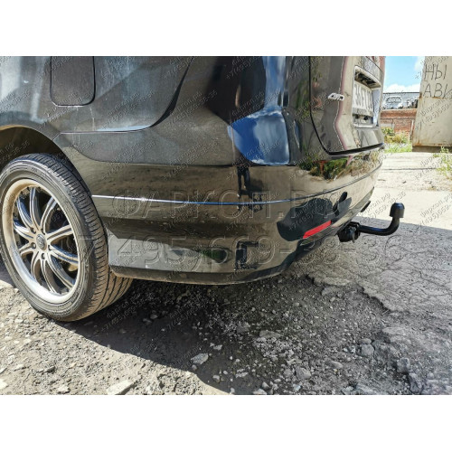 H.H02.A HALTY Фаркоп на Honda Elysion, кроме авто с 2 выхлопными трубами 2004-2013. Требуется подрезка бампера. Тип шара: A. Нагрузки: 750/75 кг, масса фаркопа 16,6 кг