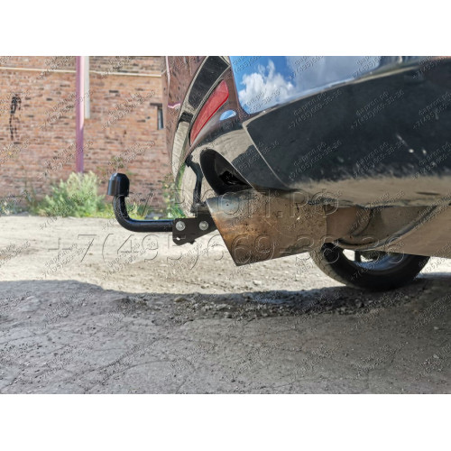 H.H02.A HALTY Фаркоп на Honda Elysion, кроме авто с 2 выхлопными трубами 2004-2013. Требуется подрезка бампера. Тип шара: A. Нагрузки: 750/75 кг, масса фаркопа 16,6 кг