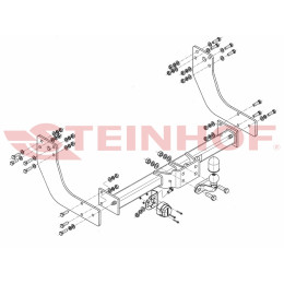 I-017 STEINHOF Фаркоп на Iveco Daily 35S фургон со ступенькой (межосевое: 3520 мм) (свес: 1520 мм) (одинарные колеса) 2014- без снятия и подрезки бампера. Тип шара: 