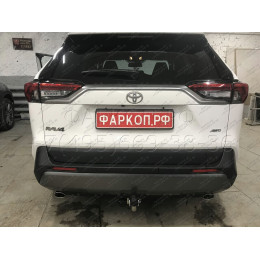 T072A GALIA Полностью оцинкованный фаркоп на Toyota RAV4 V XA50 2019-2025, Suzuki Across 2020-2025. Тип шара: A. Установка без снятия и выреза бампера. Нагрузки: 2100/100 кг, м