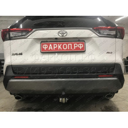 T072A GALIA Полностью оцинкованный фаркоп на Toyota RAV4 V XA50 2019-2025, Suzuki Across 2020-2025. Тип шара: A. Установка без снятия и выреза бампера. Нагрузки: 2100/100 кг, м