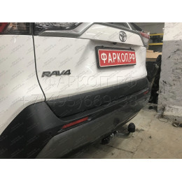 T072A GALIA Полностью оцинкованный фаркоп на Toyota RAV4 V XA50 2019-2025, Suzuki Across 2020-2025. Тип шара: A. Установка без снятия и выреза бампера. Нагрузки: 2100/100 кг, м
