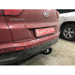 4264-A ORIS Фаркоп на Hyundai Creta 2016-2021, 2021-2022, Solaris HC 2024- без выреза в бампере. Тип шара: A. Нагрузки: 1300/75 кг, масса фаркопа 18,1 кг (без электрики в комплек