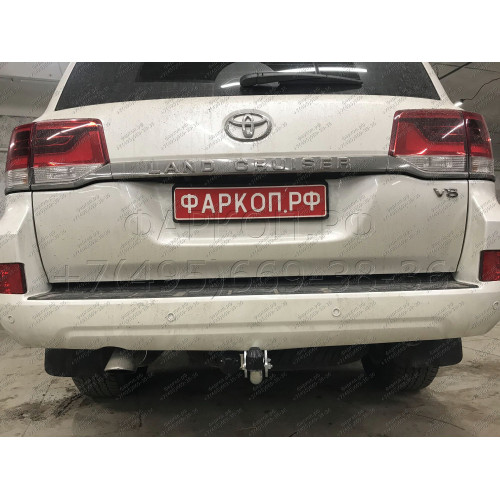 T070A GALIA Полностью оцинкованный фаркоп на Toyota Land Cruiser 200 2008-2021, Lexus LX 2008-2021. Тип шара: A. Невидимый вырез бампера. Нагрузки: 3500/140 кг, масса фаркопа 7,62 кг