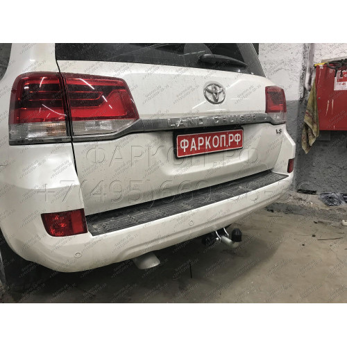 T070A GALIA Полностью оцинкованный фаркоп на Toyota Land Cruiser 200 2008-2021, Lexus LX 2008-2021. Тип шара: A. Невидимый вырез бампера. Нагрузки: 3500/140 кг, масса фаркопа 7,62 кг