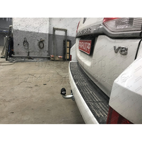 T070A GALIA Полностью оцинкованный фаркоп на Toyota Land Cruiser 200 2008-2021, Lexus LX 2008-2021. Тип шара: A. Невидимый вырез бампера. Нагрузки: 3500/140 кг, масса фаркопа 7,62 кг
