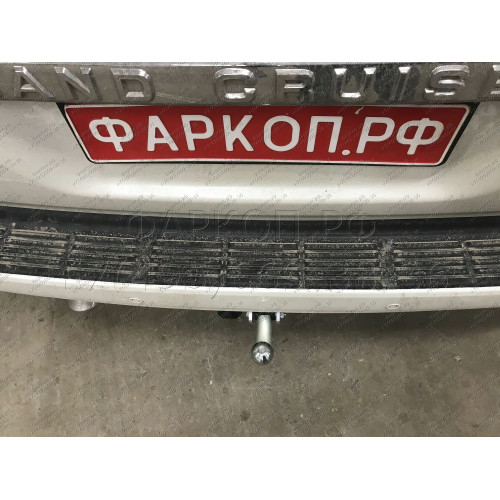 T070A GALIA Полностью оцинкованный фаркоп на Toyota Land Cruiser 200 2008-2021, Lexus LX 2008-2021. Тип шара: A. Невидимый вырез бампера. Нагрузки: 3500/140 кг, масса фаркопа 7,62 кг