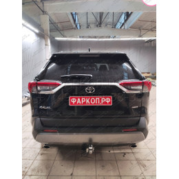T072A GALIA Полностью оцинкованный фаркоп на Toyota RAV4 V XA50 2019-2025, Suzuki Across 2020-2025. Тип шара: A. Установка без снятия и выреза бампера. Нагрузки: 2100/100 кг, м