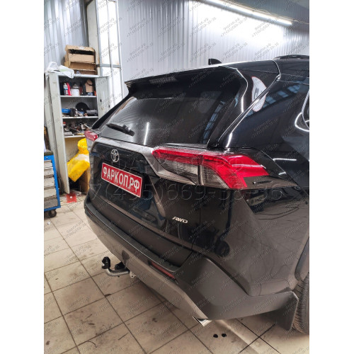 T072A GALIA Полностью оцинкованный фаркоп на Toyota RAV4 V XA50 2019-2025, Suzuki Across 2020-2025. Тип шара: A. Установка без снятия и выреза бампера. Нагрузки: 2100/100 кг, масса фаркопа 18,12 кг